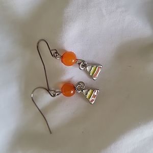 Candy Corn Halloween earrings